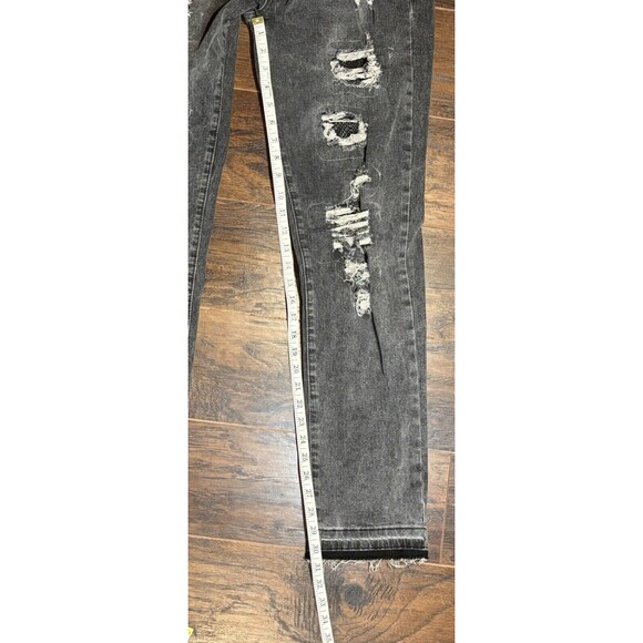 Forever 21 Men’s Jeans, Heavily Distressed/Unhemmed (See Photos) Sz 32 - Picture 8 of 11